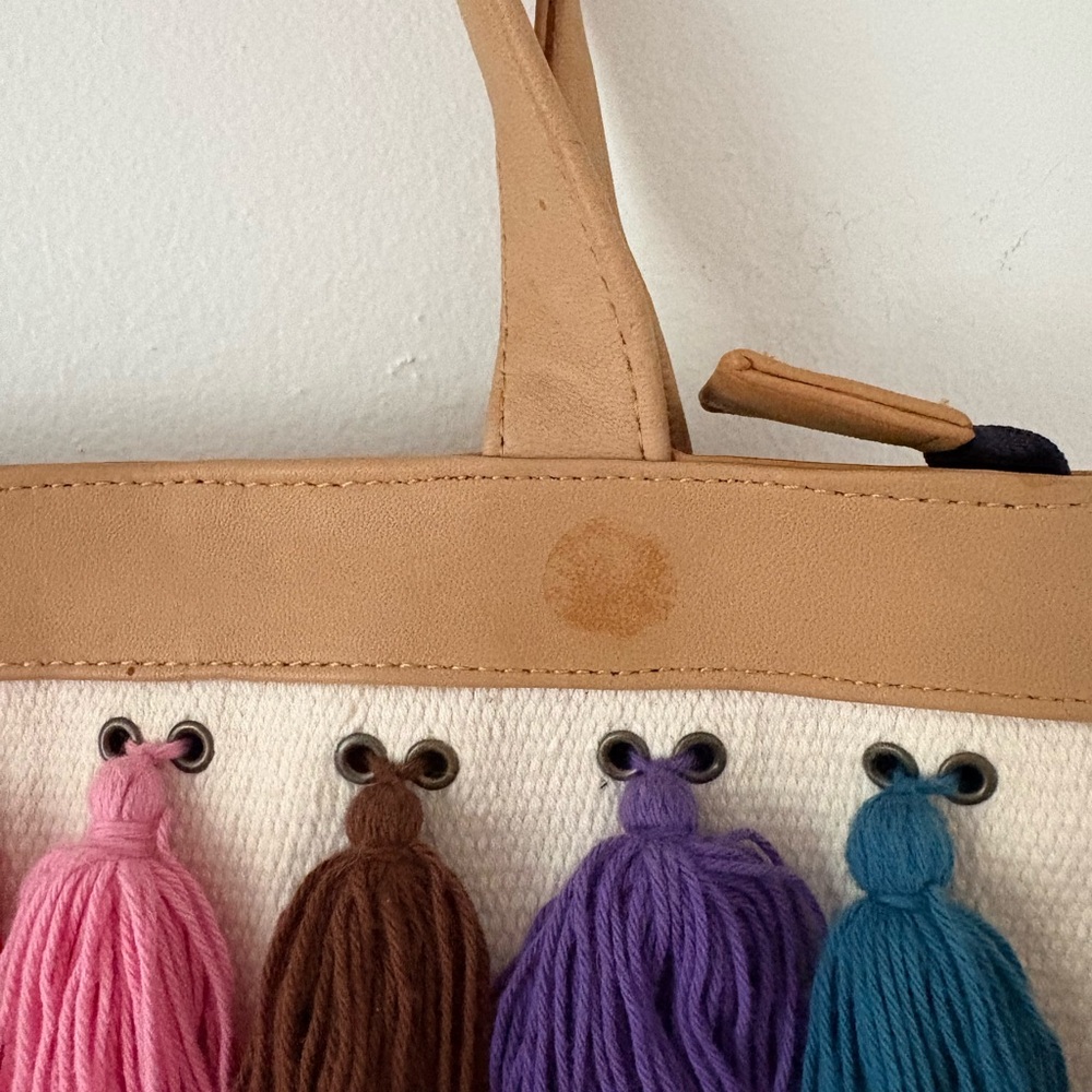 Noonday Collection Colorful Tassel La Gloria Tote Bag - Picture 4 of 12